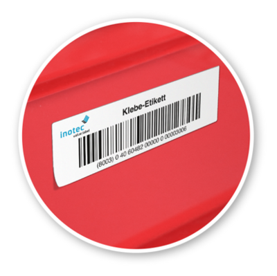 inotec Mehrwegkennzeichnung Barcode Klebeetikett